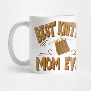 Best Knitting Mom Ever Retro Vintage Typography Mug